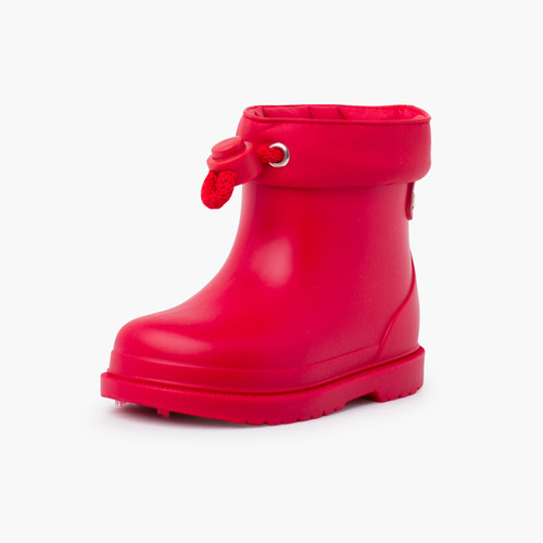 Botas agua niños pequeños colores pastel Rojo