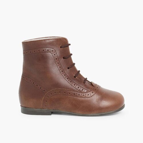 Botas Pascualas para Niñas Piel Marrón