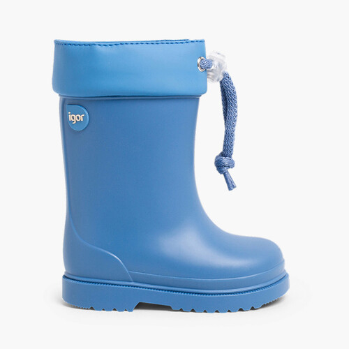 Botas de Agua para Niños Pequeños Igor cuello ajustable Celeste