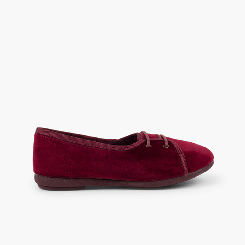 Blucher niña terciopelo salón Burdeos