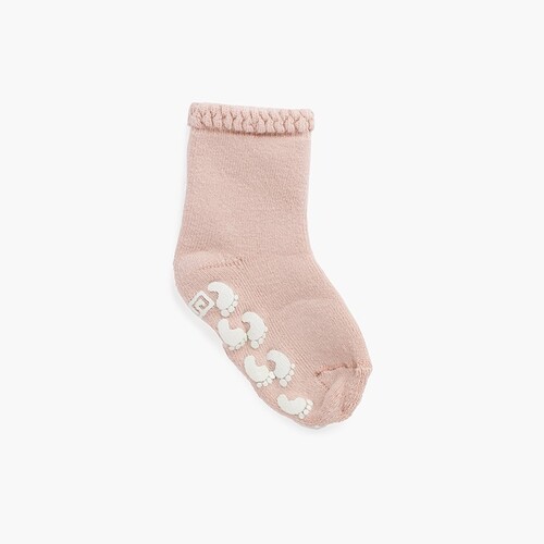 Calcetines antideslizantes huellas puño labrado  Rosa