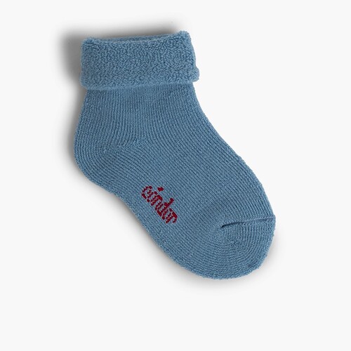 Calcetines de lana y rizo bebé Celeste