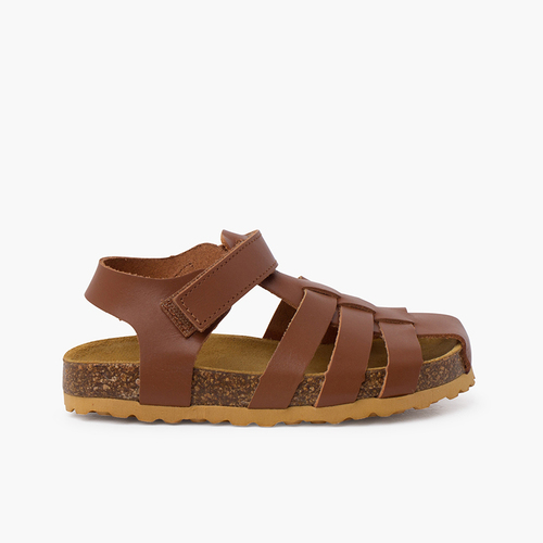 Sandalias Cangrejeras Unisex Piel Suela Bio Cuero