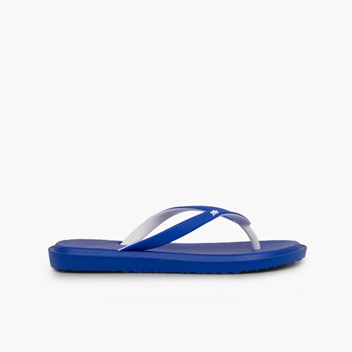 Chanclas dedo goma suela antideslizante Azul