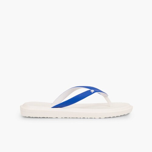 Chanclas dedo goma suela antideslizante Blanco