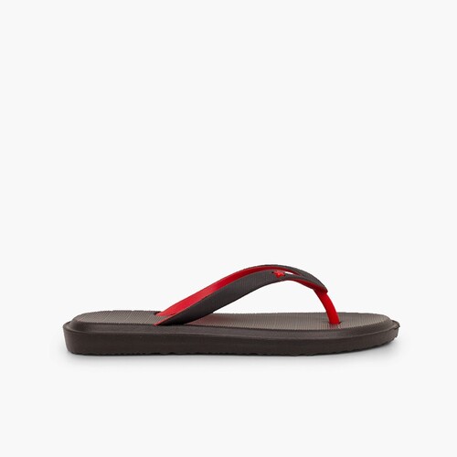 Chanclas dedo goma suela antideslizante Negro