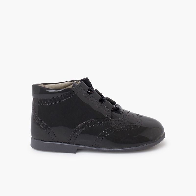 Bota Inglesa/  Zapato Inglés Tipo Charol