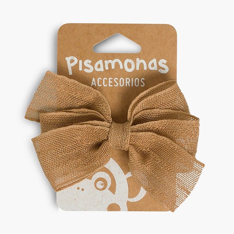 Clip de Pelo con Lazo Rafia