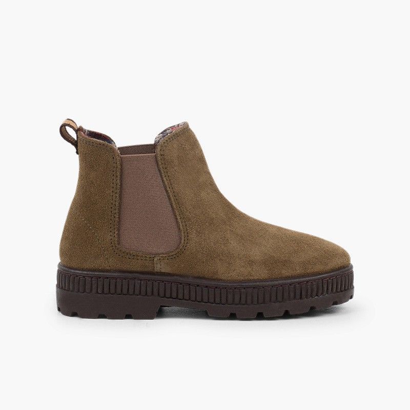 Botas niños suela track con elástico
