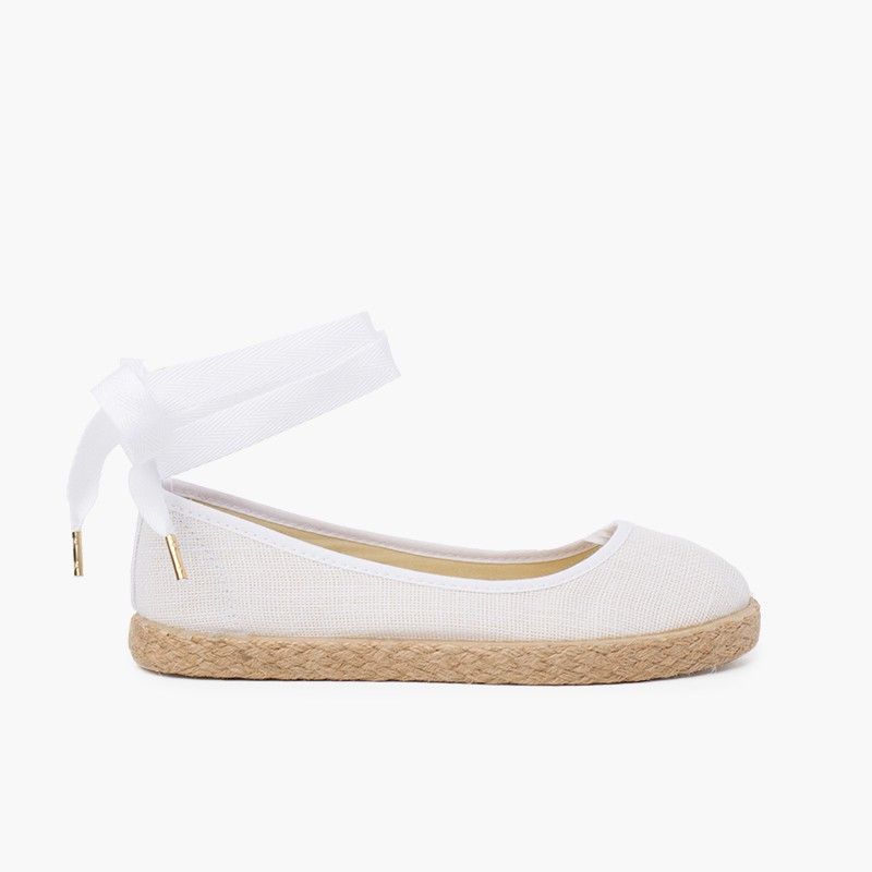 Bailarina niña lino con cintas y yute 