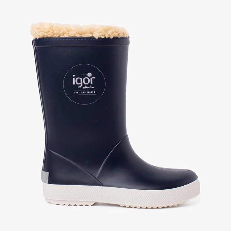 Botas agua borreguito interior para niños