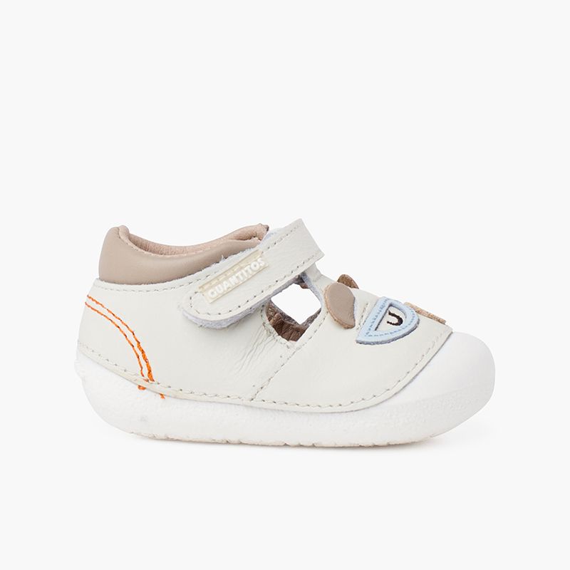 Sandalias bebé niña suela flexible osito