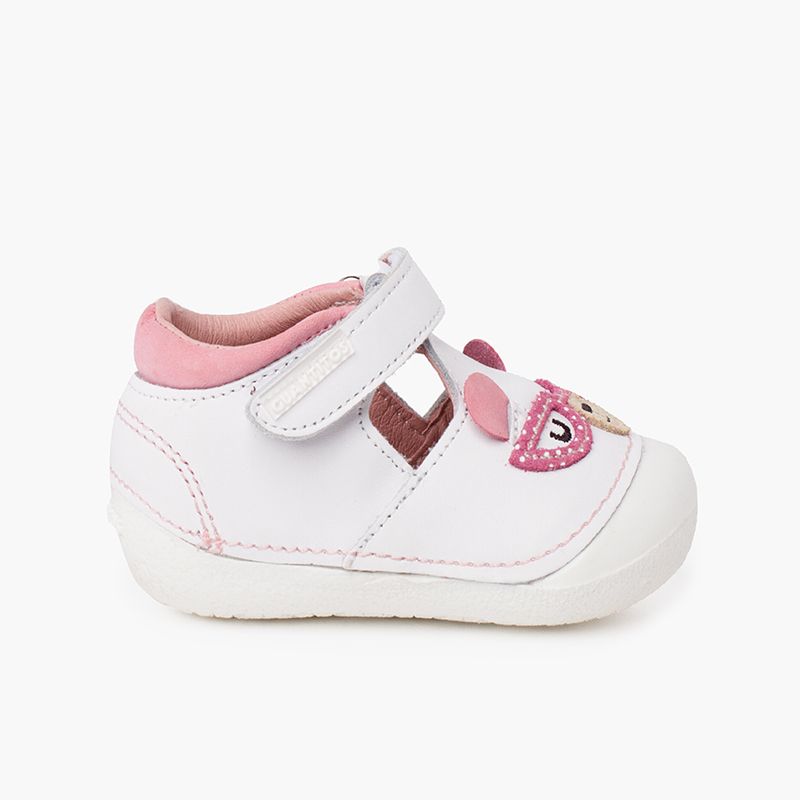 Sandalias bebé niña suela flexible osito