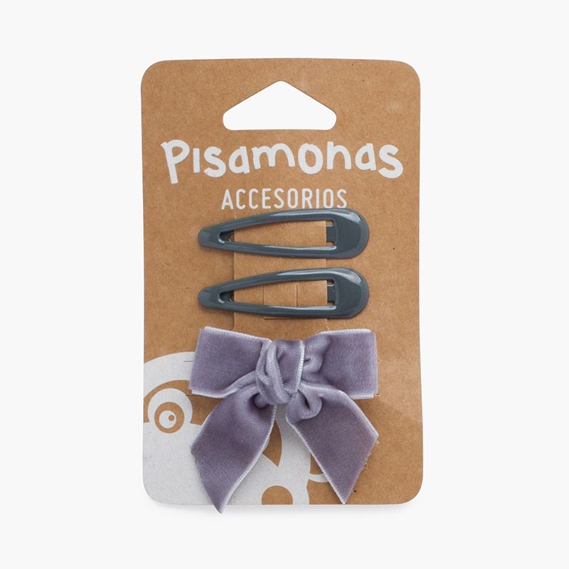 Pack horquillas y lazo pico pato terciopelo