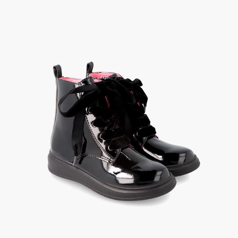Bottes zippées Garvalín en cuir verni