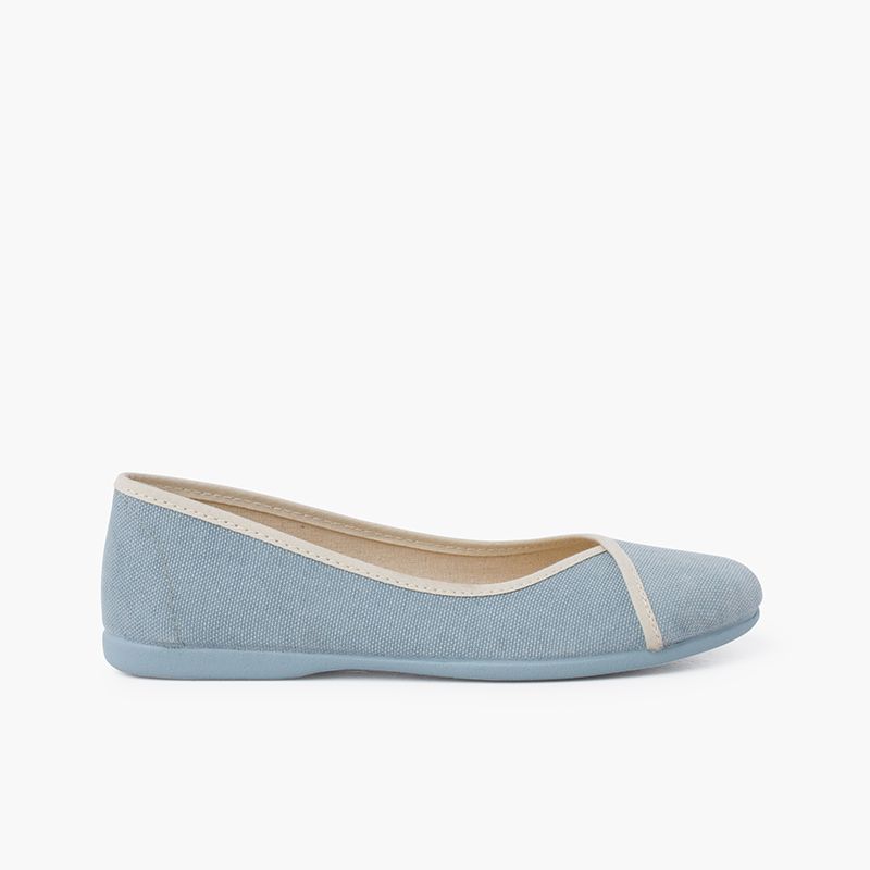 Bailarinas eco lona reciclada con ribete