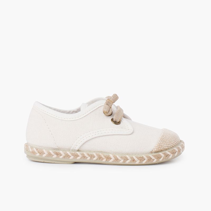 Blucher niño puntera yute cordon elástico