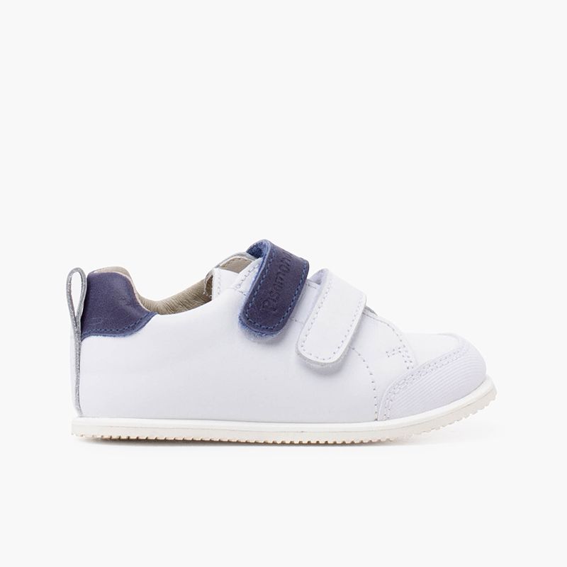 Zapatillas piel doble cierre adherente colores