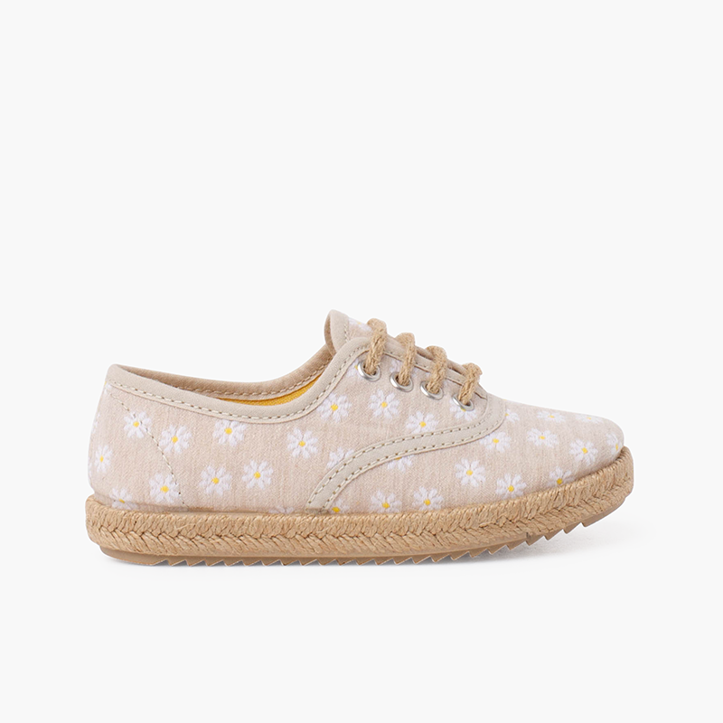 Blucher margaritas cordones y suela yute