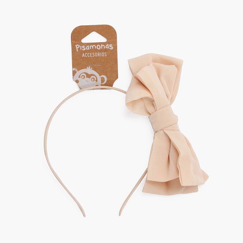 Diadema fina lazo doble gasa