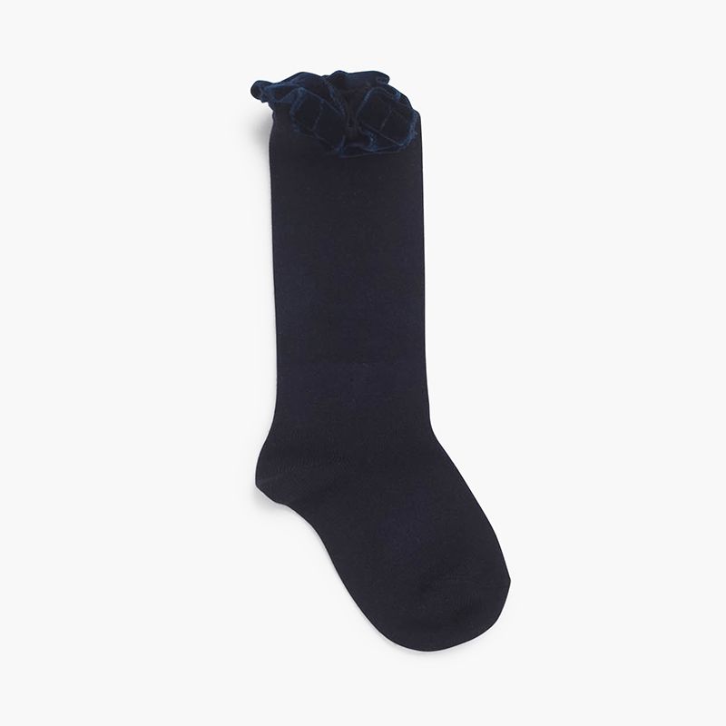 Calcetines Fruncido Terciopelo