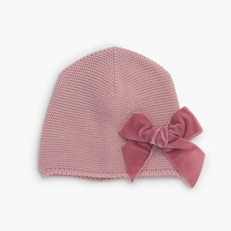 Gorro punto bobo lazo terciopelo