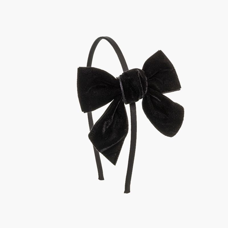 Diadema raso  con lazo terciopelo