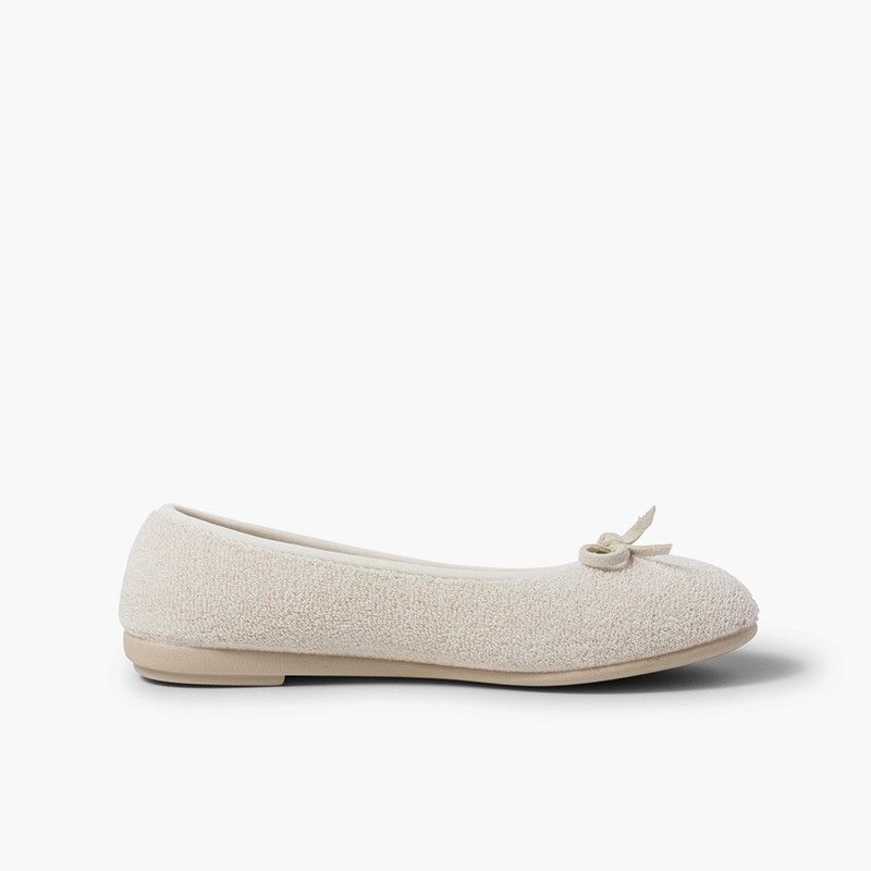 Zapatilla casa bailarina rizo toalla 