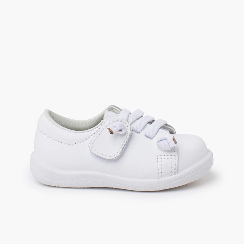 Deportivas piel lavable cordones elásticos 