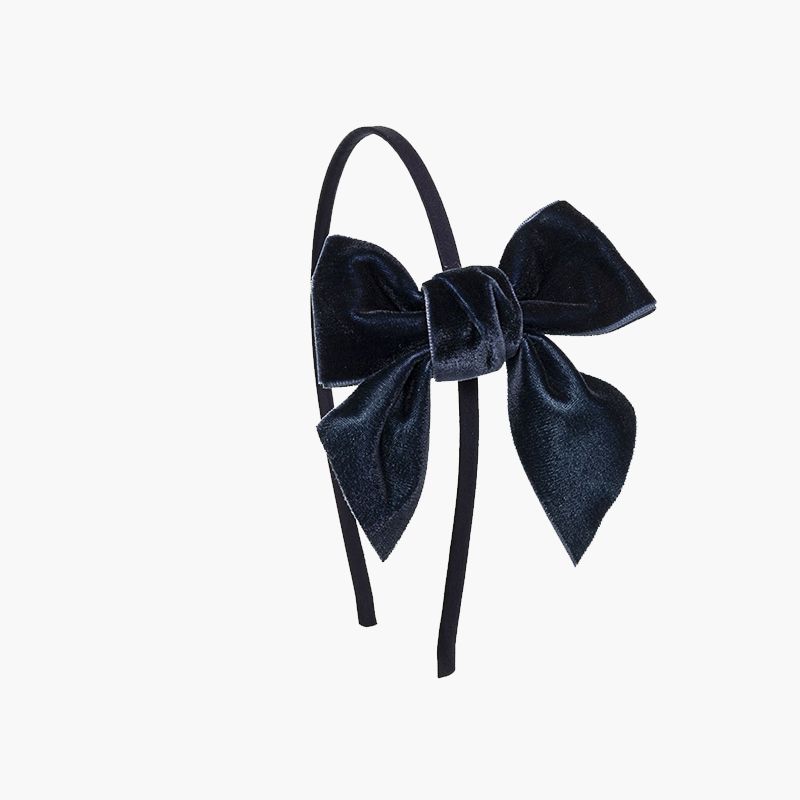 Diadema raso  con lazo terciopelo