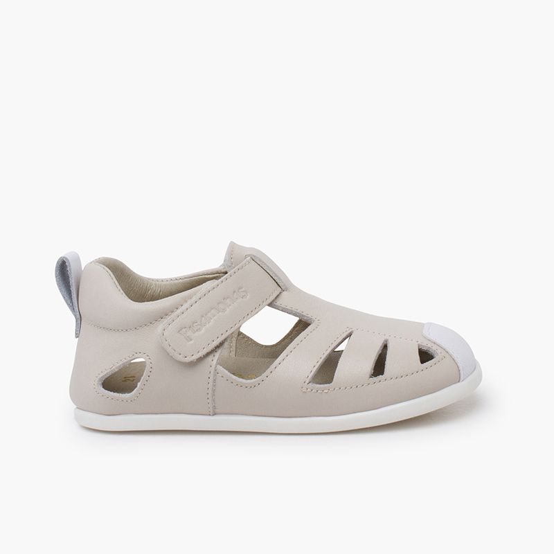 Sandale cuir souple semelle fine