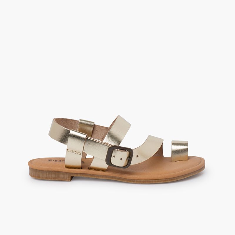 Sandalias gladiador napa hebilla