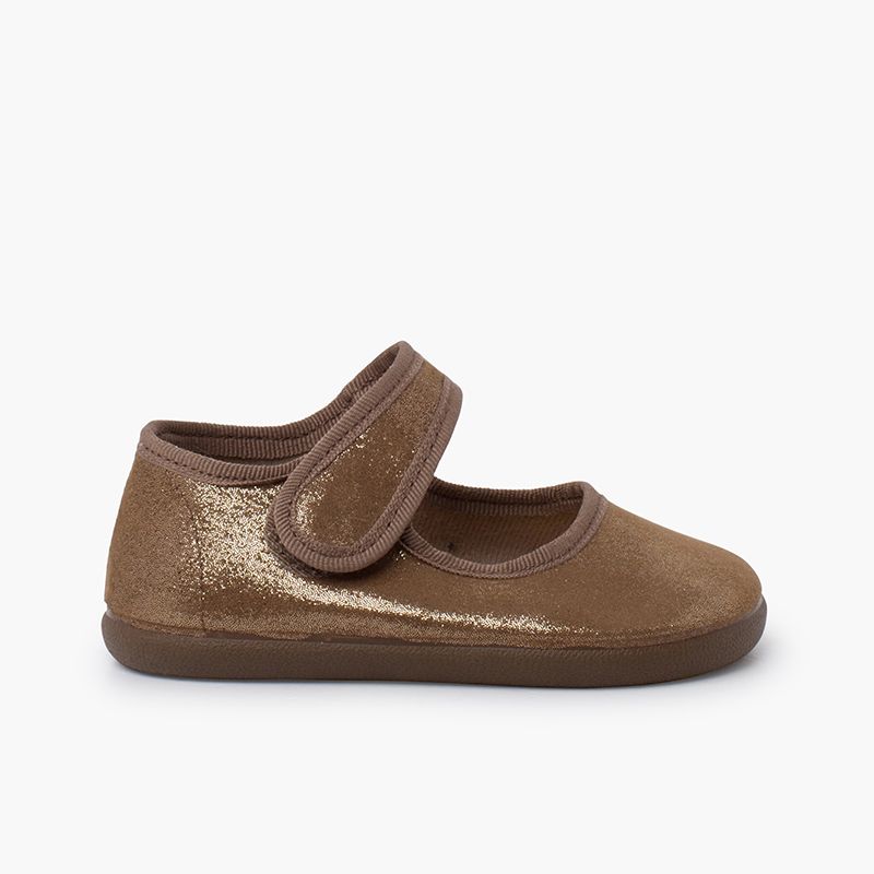Merceditas barefoot brillo tira adherente