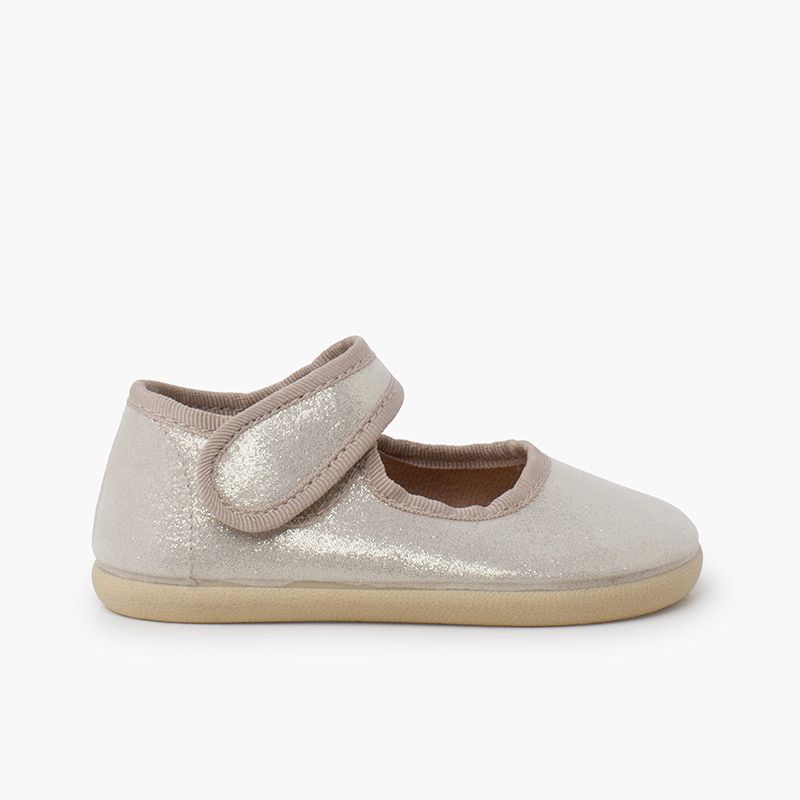 Merceditas barefoot brillo tira adherente