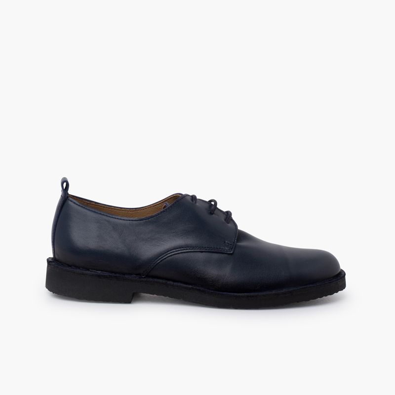 Zapatos niño blucher piel cordones