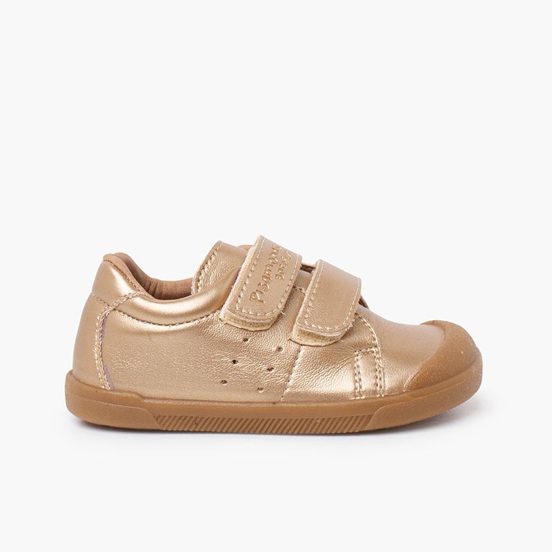 Zapatillas blanditas barefoot piel vegana metalizadas