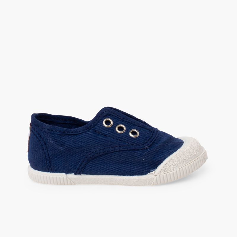 Zapatillas lona sin cordones barefoot
