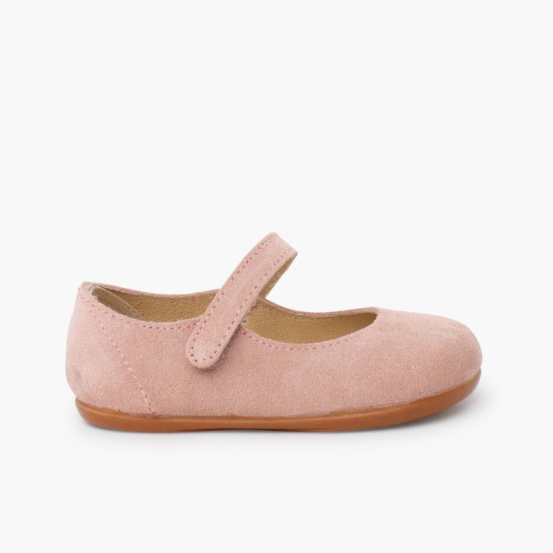 Merceditas barefoot serraje niña primeros pasos
