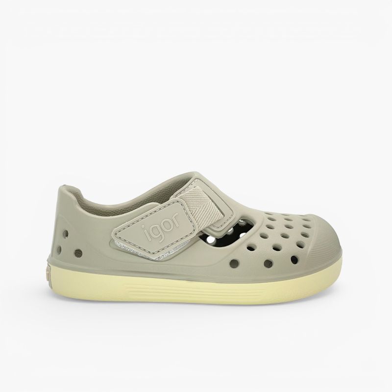 Cangrejeras zueco barefoot Malibu suela crema