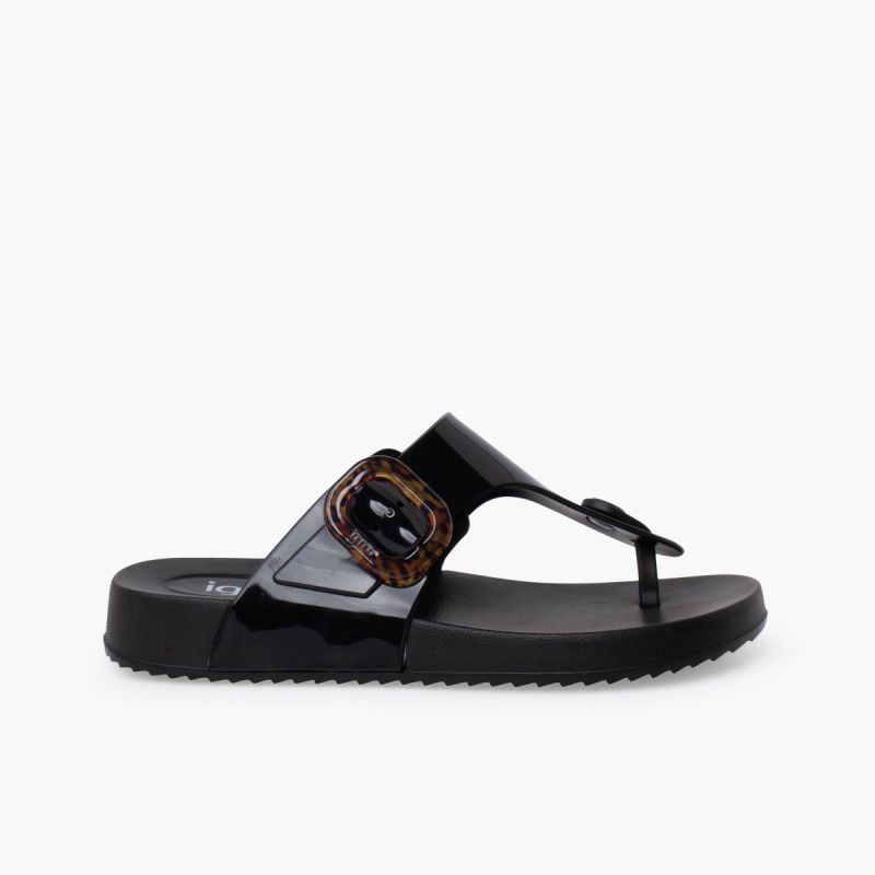 Sandalias dedo extra light brillo mujer