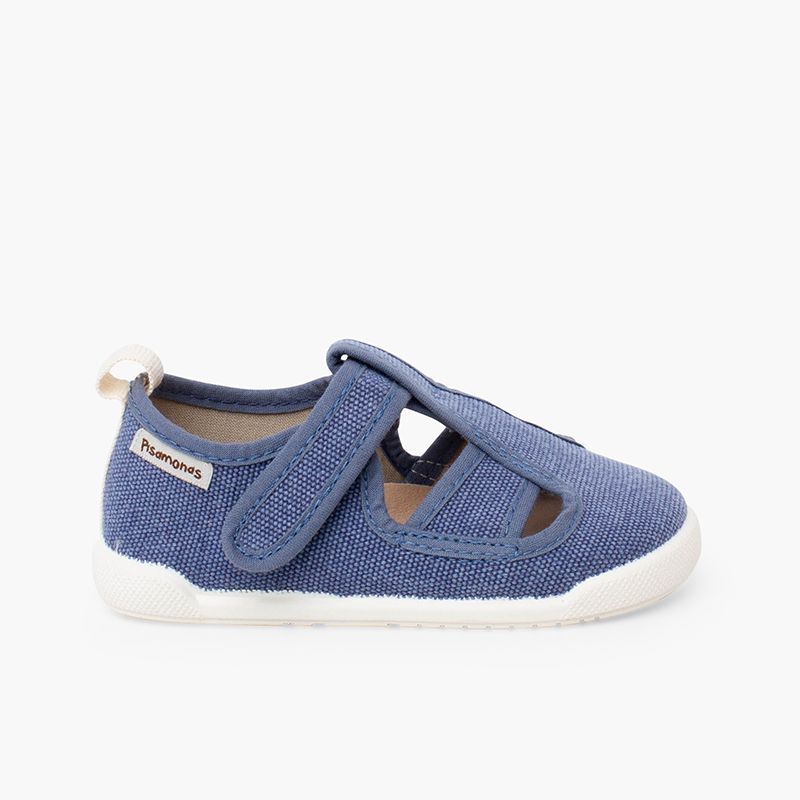 Sandalias barefoot lona cangrejera niño