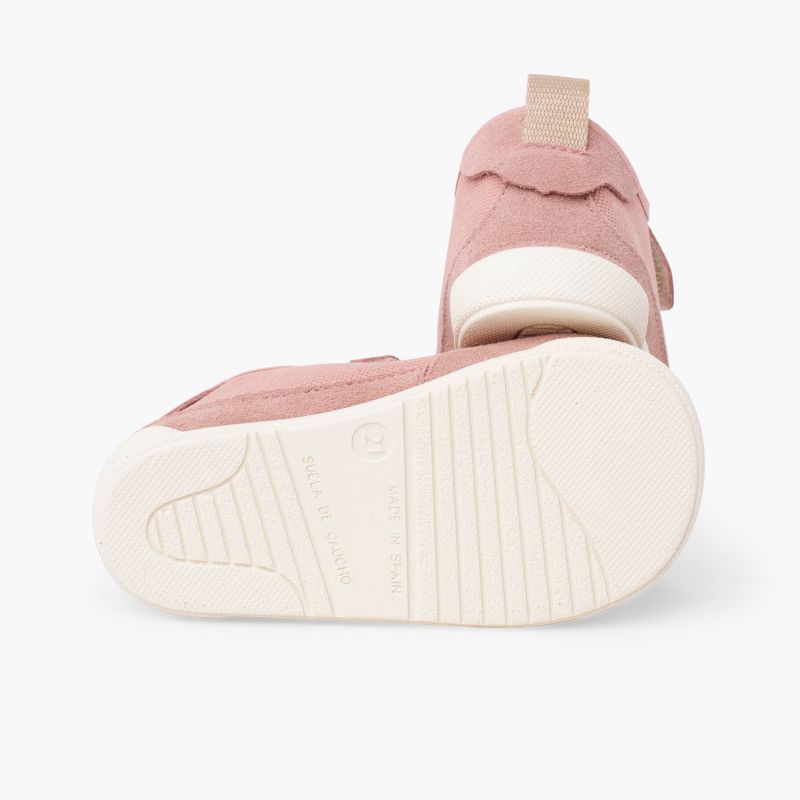 Zapatillas barefoot cordón elástico tira adherente