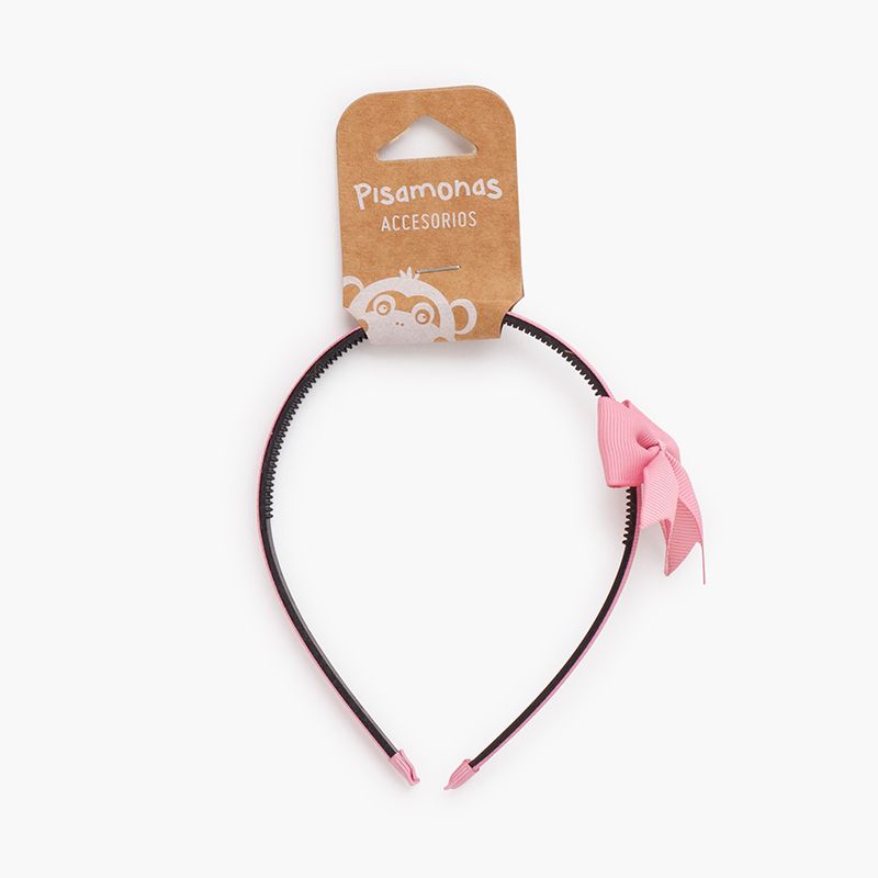 Diadema fina dentada lazo clásico
