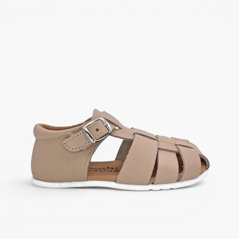 Sandalias cangrejeras barefoot piel niños