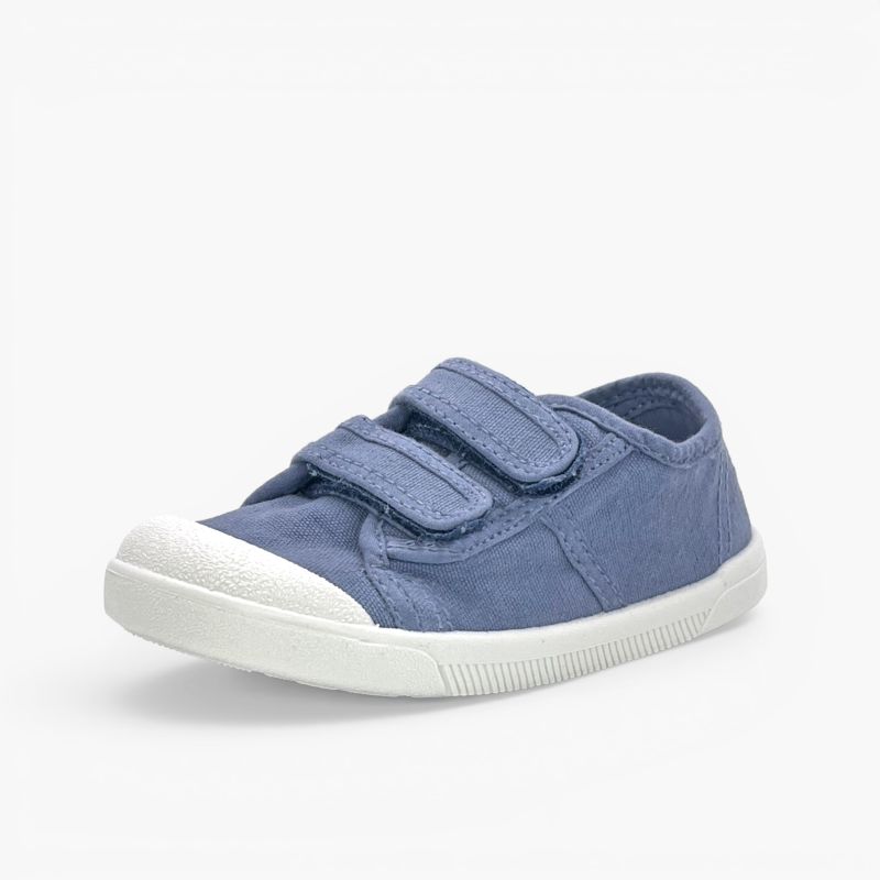 Zapatillas barefoot lona lavada tiras adherentes
