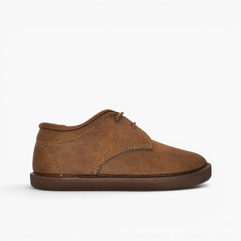 Blucher barefoot efecto piel cordones finos collarín