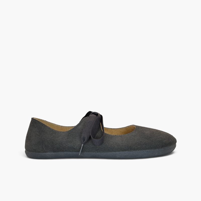 Babies barefoot suède femme nœud gros-grain