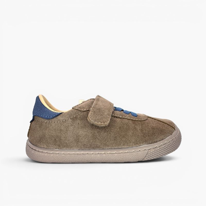 Zapatillas barefoot efecto serraje cierre combinado