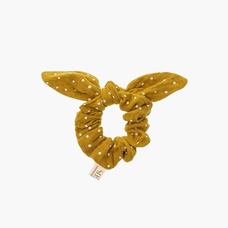 Coletero Scrunchie con lazo topos