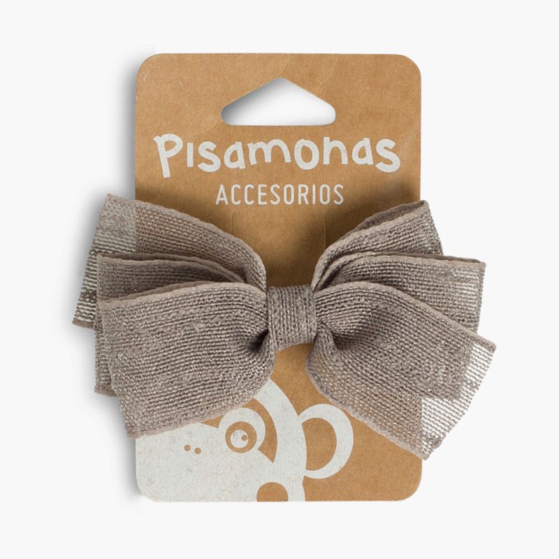 Clip de Pelo con Lazo Rafia